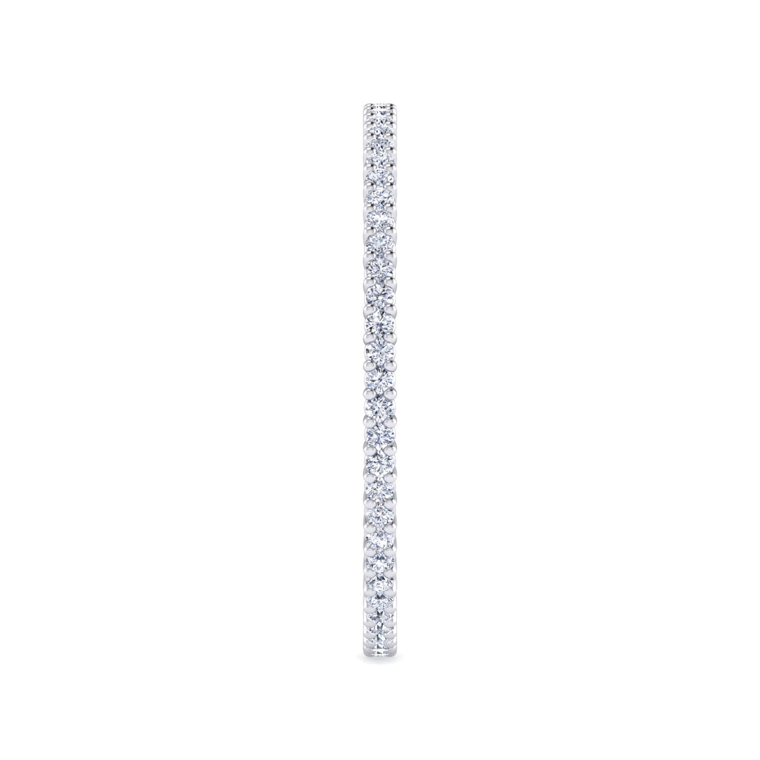 Eternity Band Wedding Ring in 14k White Gold with Round Natural Diamond at Gabriel & Co. - Shot 4
