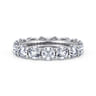 Eternity Band Wedding Ring in 14k White Gold with Round Natural Diamond at Gabriel & Co.
