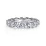 Eternity Band Wedding Ring in 14k White Gold with Round Natural Diamond at Gabriel & Co.
