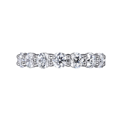 Basque - 14K White Gold Shared Prong Diamond Eternity Band