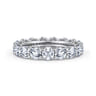 Eternity Band Wedding Ring in 14k White Gold with Round Natural Diamond at Gabriel & Co.