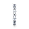 Eternity Band Wedding Ring in 14k White Gold with Round Natural Diamond at Gabriel & Co.