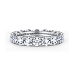 Basque - 14K White Gold Shared Prong Diamond Eternity Band