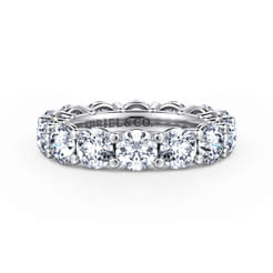 Basque - 14K White Gold Shared Prong Diamond Eternity Band