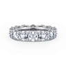 Eternity Band Wedding Ring in 14k White Gold with Round Natural Diamond at Gabriel & Co.