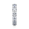 Eternity Band Wedding Ring in 14k White Gold with Round Natural Diamond at Gabriel & Co.