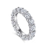 Eternity Band Wedding Ring in 14k White Gold with Round Natural Diamond at Gabriel & Co.