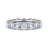 Eternity Band Wedding Ring in 14k White Gold with Round Natural Diamond at Gabriel & Co.