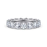 Eternity Band Wedding Ring in 14k White Gold with Round Natural Diamond at Gabriel & Co.