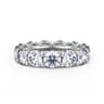 Eternity Band Wedding Ring in 14k White Gold with Round Natural Diamond at Gabriel & Co.