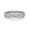 Eternity Band Wedding Ring in 14k White Gold with Round Natural Diamond at Gabriel & Co.