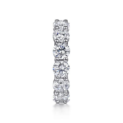 Basque - 14K White Gold Shared Prong Diamond Eternity Band