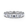 Eternity Band Wedding Ring in 14k White Gold with Round Natural Diamond at Gabriel & Co.