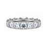 Eternity Band Wedding Ring in 14k White Gold with Round Natural Diamond at Gabriel & Co.