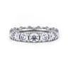 Eternity Band Wedding Ring in 14k White Gold with Round Natural Diamond at Gabriel & Co.