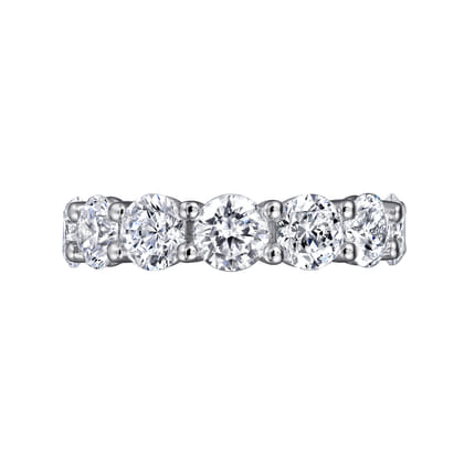 Basque - 14K White Gold Shared Prong Diamond Eternity Band