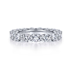 14K White Gold Shared Prong Diamond Eternity Band