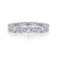 Basque - 14K White Gold Shared Prong Diamond Eternity Band