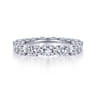 Eternity Band Wedding Ring in 14k White Gold with Round Natural Diamond at Gabriel & Co.