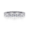 Eternity Band Wedding Ring in 14k White Gold with Round Natural Diamond at Gabriel & Co.