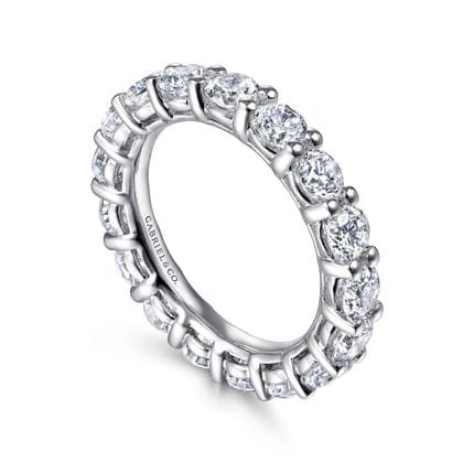 Basque - 14K White Gold Shared Prong Diamond Eternity Band