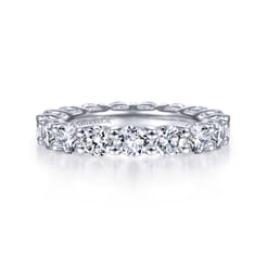 Basque - 14K White Gold Shared Prong Diamond Eternity Band