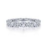 Eternity Band Wedding Ring in 14k White Gold with Round Natural Diamond at Gabriel & Co.