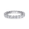 Eternity Band Wedding Ring in 14k White Gold with Round Natural Diamond at Gabriel & Co.