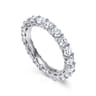 Eternity Band Wedding Ring in 14k White Gold with Round Natural Diamond at Gabriel & Co.