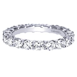 Basque - 14K White Gold Shared Prong Diamond Eternity Band