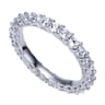 Eternity Band Wedding Ring in 14k White Gold with Round Natural Diamond at Gabriel & Co.