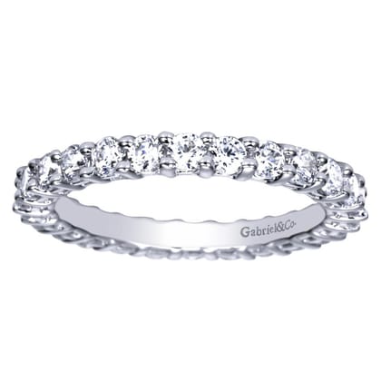 Basque - 14K White Gold Shared Prong Diamond Eternity Band