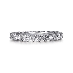 Basque - 14K White Gold Shared Prong Diamond Eternity Band