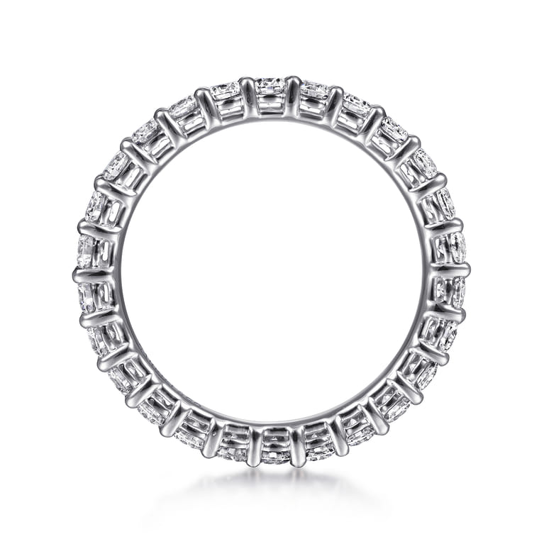 Eternity Band Wedding Ring in 14k White Gold with Round Natural Diamond at Gabriel & Co. - Shot 2