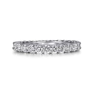Basque - 14K White Gold Shared Prong Diamond Eternity Band