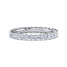 Eternity Band Wedding Ring in 14k White Gold with Round Natural Diamond at Gabriel & Co.