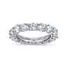 Eternity Band Wedding Ring in 14k White Gold with Round Natural Diamond at Gabriel & Co.
