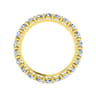 Eternity Band Wedding Ring in 14k Yellow Gold with Round Natural Diamond at Gabriel & Co.