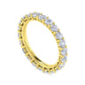Eternity Band Wedding Ring in 14k Yellow Gold with Round Natural Diamond at Gabriel & Co.