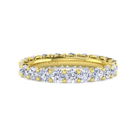 Basque - 14K Yellow Gold Shared Prong Diamond Eternity Band