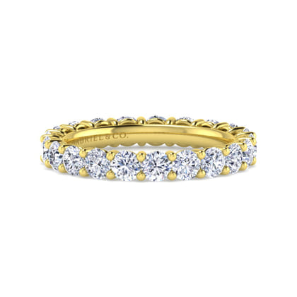 Basque - 14K Yellow Gold Shared Prong Diamond Eternity Band