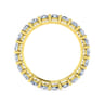 Eternity Band Wedding Ring in 14k Yellow Gold with Round Natural Diamond at Gabriel & Co.