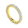Eternity Band Wedding Ring in 14k Yellow Gold with Round Natural Diamond at Gabriel & Co.