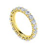 Eternity Band Wedding Ring in 14k Yellow Gold with Round Natural Diamond at Gabriel & Co.