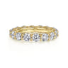 Eternity Band Wedding Ring in 14k Yellow Gold with Round Natural Diamond at Gabriel & Co.