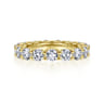 Eternity Band Wedding Ring in 14k Yellow Gold with Round Natural Diamond at Gabriel & Co.