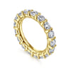 Eternity Band Wedding Ring in 14k Yellow Gold with Round Natural Diamond at Gabriel & Co.