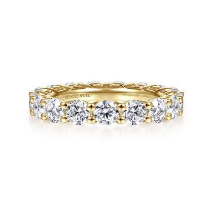 Basque - 14K Yellow Gold Shared Prong Diamond Eternity Band