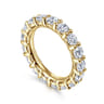 Eternity Band Wedding Ring in 14k Yellow Gold with Round Natural Diamond at Gabriel & Co.