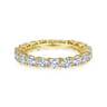 Eternity Band Wedding Ring in 14k Yellow Gold with Round Natural Diamond at Gabriel & Co.